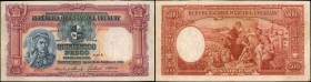 URUGUAY

URUGUAY. Banco De La Republica Oriental Del Uruguay. 500 Pesos, 1935. P-32a. Very Fine.

Toning and margin wear are noticed.

Estimate:...