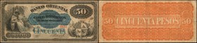 URUGUAY

URUGUAY. Banco Oriental. 50 Pesos, 1867. P-S387. Fine.

Edge wear, toning & stains are noticed.

Estimate: $30.00- $50.00