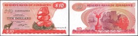 ZIMBABWE

ZIMBABWE. Reserve Bank of Zimbabwe. 10 Dollars, 1982. P-3c. About Uncirculated.

Estimate: $75.00- $100.00