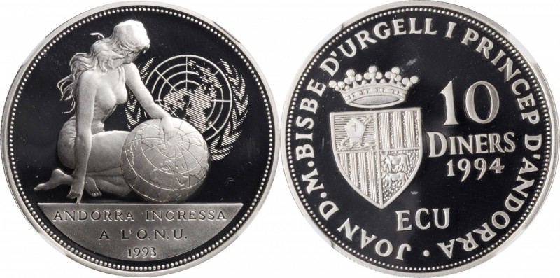 ANDORRA

ANDORRA. 10 Diners, 1994. NGC PROOF-69 Ultra Cameo.

KM-97. Commemo...
