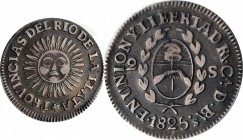 ARGENTINA

ARGENTINA. La Rioja. 2 Soles, 1825-RA CA. PCGS VF-30 Gold Shield.

KM-18; CJ-43.1. The Ca De BAs Variety. A wholesome coin with honest,...