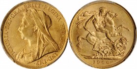 AUSTRALIA

AUSTRALIA. Sovereign, 1900-S. Sydney Mint. Victoria. PCGS MS-62 Gold Shield.

S-3877; Fr-23; KM-13. A nicely struck Sovereign with fros...