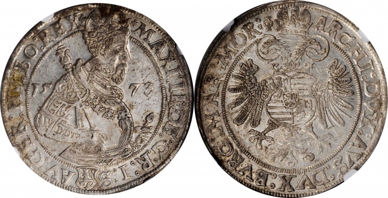 AUSTRIA

AUSTRIA. Taler, 1573. Joachimsthal Mint. Maximilian II. NGC MS-61.
...