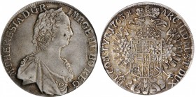 AUSTRIA

AUSTRIA. Taler, 1763. Hall Mint. Maria Theresa. PCGS EF-45 Gold Shield.

Dav-1121; KM-1816. A lightly, evenly handled specimen, but a cro...
