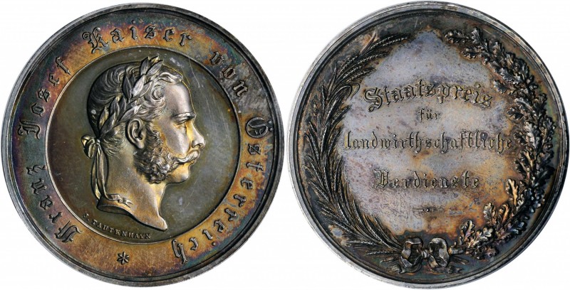 AUSTRIA

AUSTRIA. Franz Joseph I/Agricultural Expo in Vienna Silver Award Meda...