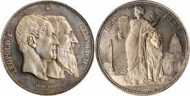 BELGIUM

BELGIUM. Medallic Silver 5 Francs, 1880. Leopold II. PCGS MS-64 Gold Shield.

KMX-8. A boldly struck coin with somewhat reflective fields...