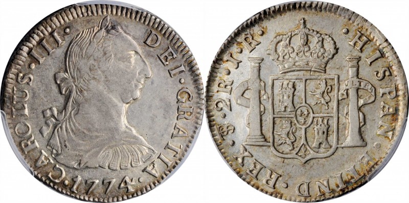 BOLIVIA

BOLIVIA. 2 Reales, 1774-PTS JR. Potosi Mint. Charles III. PCGS AU-55 ...