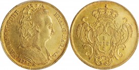 BRAZIL

BRAZIL. 6400 Reis, 1795-R. Rio de Janeiro Mint. Maria I. PCGS AU-58 Gold Shield.

Fr-87; KM-226.1. A well struck coin with sharp detail th...