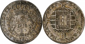 BRAZIL

BRAZIL. 960 Reis, 1819-R. Rio de Janeiro Mint. Joao VI. PCGS AU-50 Gold Shield.

KM-326.1; LDMB-P477. Struck over an Argentina Sunface 8 R...