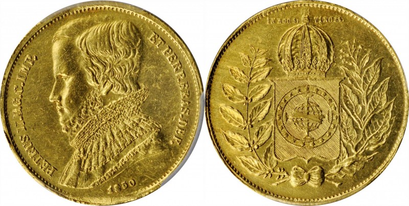 BRAZIL

BRAZIL. Empire. 10000 Reis, 1850. Rio de Janeiro Mint. Pedro II. PCGS ...