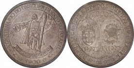 BRAZIL

BRAZIL. 4000 Reis, 1900. NGC MS-63.

KM-502.1. The popular 'discovery anniversary' type, this large silver issue features the discoverer o...