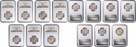 BRAZIL

BRAZIL. Septet of 1000 Reis (7 Pieces), 1907-13. All NGC Certified.

1) 1907. NGC MS-63. KM-507. 2) 1908. NGC MS-63. KM-507. 3) 1912. Bust...
