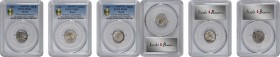 BRAZIL

BRAZIL. Trio of 100 Reis Mint Errors (3 Pieces), 1938. All PCGS Gold Shield Certified.

KM-544. 1) Full Brockage Reverse. PCGS MS-65. 2) R...