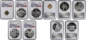 BRAZIL

BRAZIL. Rio Olympic Proof Set (5 Pieces), 2015. Series II. All NGC PROOF-70 Ultra Cameo Certified.

1) Gold 10 Reais. Pole vault. 2) Silve...
