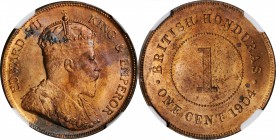 BRITISH HONDURAS

BRITISH HONDURAS. Cent, 1904. NGC MS-64 Red Brown.

KM-11. Somewhat mottled in color, this near-Gem presents mostly red surfaces...