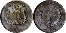 BRITISH NORTH BORNEO

BRITISH NORTH BORNEO. 1/2 Cent, 1891-H. Heaton Mint. PCGS MS-65 Brown.

KM-1. Vibrant and extremely glossy, this Gem radiate...