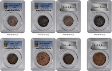 CANADA

CANADA. Quartet of Bronze Issues (4 Pieces), 1835-1907. All PCGS Gold Shield Certified.

1) Lower Canada. Sou Token, ND (1835). PCGS EF-45...