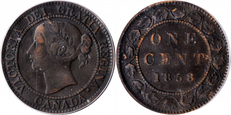 CANADA

CANADA. Cent, 1858. London Mint. Victoria. ICG FINE-15.

KM-1. A Cen...