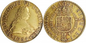 CHILE

CHILE. 8 Escudos, 1754-So J. Santiago Mint. Ferdinand VI. PCGS EF-40.

Fr-5; KM-3. A decently struck and wholesome coin, from the early yea...