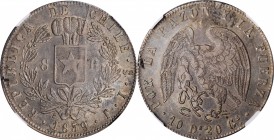 CHILE

CHILE. 8 Reales, 1839-So IJ. Santiago Mint. NGC AU-55.

KM-96.1. Pleasantly toned and with an alluring cabinet nature, this gently handled,...
