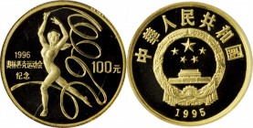 Olympic Issues

CHINA. 100 Yuan, 1995. Atlanta Summer Olympics (1996): Ribbon Dancer. ANACS PROOF-69 Deep Cameo.

Fr-149; KM-764. Seemingly flawle...