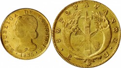COLOMBIA

COLOMBIA. 8 Escudos, 1835-POPAYAN UR. Popayan Mint. PCGS Genuine--Cleaned, AU Details Gold Shield.

Fr-68; KM-82.2. Some typical central...