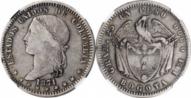 COLOMBIA

COLOMBIA. Peso, 1871. Bogota Mint. NGC EF-40.

KM-154.1. Evenly worn and handled, but entirely wholesome and original, with pleasing gun...