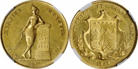 COSTA RICA

COSTA RICA. 1/2 Onza (4 Escudos), 1850-JB. San Jose Mint. NGC AU-58.

Fr-7; KM-100. A rather desirable one-year type, this piece exhib...