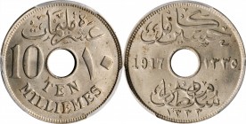 EGYPT

EGYPT. 10 Milliemes, AH 1335//1917-H. Heaton Mint. PCGS MS-63 Gold Shield.

KM-316. A lustrous coin with medium gray toning.

Estimate: $...