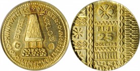 FIJI

FIJI. 25 Dollars, 1991. New Zealand Mint. ANACS MS-65.

Fr-8; KM-57. Mintage: 443. A VERY RARE offering, this somewhat crude striking featur...