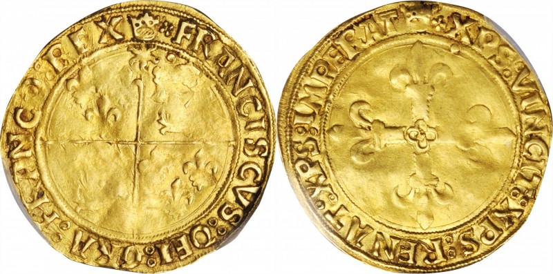 Louis XV and earlier (through 1774)

FRANCE. Ecu d'Or, ND (1515-47). Cremieu M...