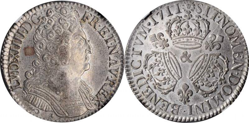 Louis XV and earlier (through 1774)

FRANCE. 1/2 Ecu, 1711-&. Aix Mint. Louis ...