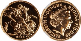 Republic

INDIA. Sovereign, 2013-I. Bombay Mint. NGC GEM UNCIRCULATED.

Fr-Unlisted; KM-Unlisted. An attractive Sovereign with mirrored fields and...