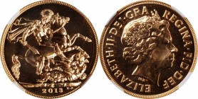 Republic

INDIA. Sovereign, 2013-I. Bombay Mint. NGC GEM UNCIRCULATED.

Fr-Unlisted; KM-Unlisted. An attractive Sovereign with mirrored fields and...
