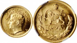 IRAN

IRAN. 2-1/2 Pahlavi, SH 1348 (1969). Tehran Mint. NGC MS-64.

Fr-100; KM-1163. An exceptionally vibrant and glistening near-Gem exuding a gr...