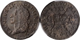 IRELAND

IRELAND. Gun Money 1/2 Crown, 1690 (May). Dublin Mint. James II. PCGS MS-62 Gold Shield.

S-6580B; KM-95. Great quality for this crude ty...