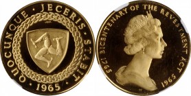 ISLE OF MAN

ISLE OF MAN. 1/2 Sovereign, 1965. NGC PROOF-66 Ultra Cameo.

Fr-3; KM-15a. AGW: .126 oz. Mintage: 1,000. Deeply cameoed and free of t...