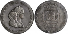 Italian States (including Papal and Vatican City)

ITALY. Tuscany. 10 Lire, 1807. Charles Louis. PCGS AU-53 Gold Shield.

KM-C-49.2; Gig-11; Mont-...