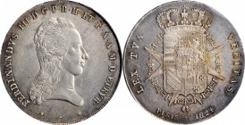 Italian States (including Papal and Vatican City)

ITALY. Tuscany. Francescone (10 Paoli), 1824. Florence Mint. Ferdinand III. PCGS AU-58 Gold Shiel...