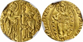 Italian States (including Papal and Vatican City)

ITALY. Venice. Ducat, ND (1400-13). Michael Steno. NGC AU-58.

Fr-1230. A sharply struck and ni...