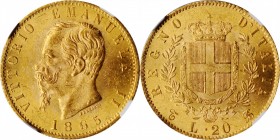 Italian Kingdom to current (since 1861)

ITALY. Kingdom. 20 Lire, 1865-T BN. Turin Mint. Vittorio Emanuele II. NGC MS-63.

Fr-11; KM-10.1. Highly ...