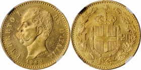 Italian Kingdom to current (since 1861)

ITALY. Kingdom. 20 Lire, 1882-R. Rome Mint. Umberto I. NGC MS-62.

Fr-21; KM-21. Highly lustrous and bril...