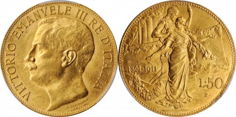 Italian Kingdom to current (since 1861)

ITALY. Kingdom. 50 Lire, 1911-R. Rome...