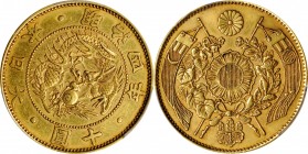 JAPAN

JAPAN. 10 Yen, Year 4 (1871). Osaka Mint. Mutsuhito (Meiji). PCGS Genuine--Cleaned, AU Details Gold Shield.

KM-Y-12; JNDA-01-2. A well str...