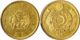 JAPAN

JAPAN. 5 Yen, Year 28 (1895). Osaka Mint. Mutsuhito (Meiji). PCGS Genuine--Mount Removed, Unc Details Gold Shield.

Fr-47; KM-Y-11a; JNDA 0...