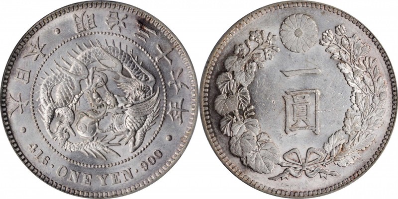 JAPAN

JAPAN. Yen, Year 36 (1903). Osaka Mint. Mutsuhito (Meiji). ICG MS-62.
...