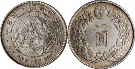 JAPAN

JAPAN. Yen, Year 45 (1912). Osaka Mint. Mutsuhito (Meiji). ANACS AU-58.

KM-Y-A25.3; JNDA-01-10a. The final year of issue for the lengthy r...