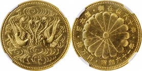 JAPAN

JAPAN. 100000 Yen, Year 61 (1986). NGC MS-66.

Fr-57; KM-Y-92; JNDA-03-09. AGW: .6430 oz. This large gold coin commemorates Emperor's Hiroh...