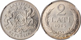 LATVIA

LATVIA. 2 Lati, 1925. London Mint. NGC MS-64.

KM-8. This vibrant and glistening near Gem presents blazing luster and brilliance, along wi...