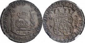 Pillars

MEXICO. 8 Reales, 1747-Mo MF. Mexico City Mint. Ferdinand VI. NGC MS-62.

KM-104.1; FC-20; El-26; Gil-M-8-20. Pop: 3, two graded finer by...
